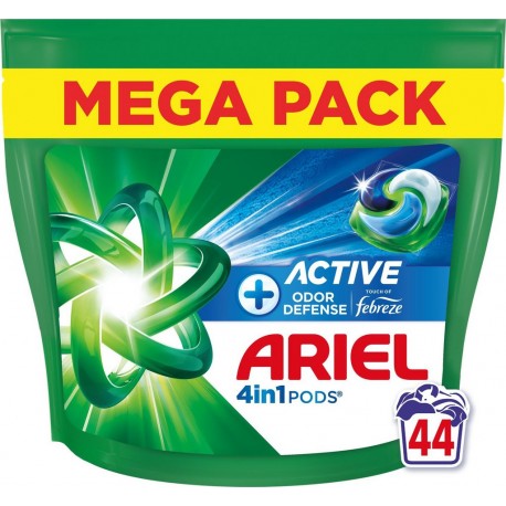 ARIEL Lessive capsules 4in1 Pods Active Touch Of Febreze 44 capsules