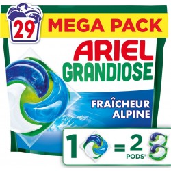 ARIEL Lessive capsules Grandiose Fraicheur Alpine 29 capsules