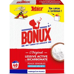 BONUX Lessive en poudre Peaux sensibles Bicarbonate 2Kg
