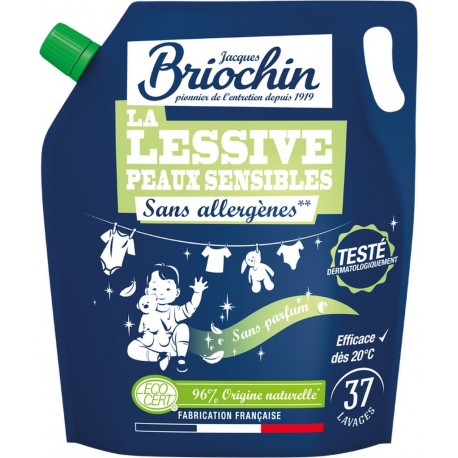 BRIOCHIN Lessive liquide Peaux Sensibles Sans Parfum 1,7L