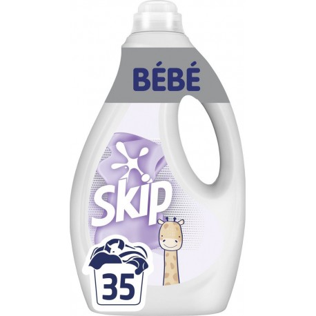 SKIP Lessive liquide Bébé Imbattable Contre Les Taches le bidon de 1,47L