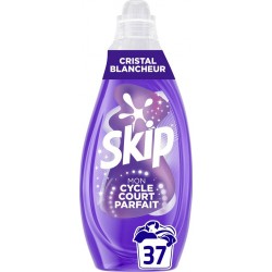 SKIP Lessive liquide Mon Cycle Court Parfait Cristal Blancheur le bidon de 37 lavages