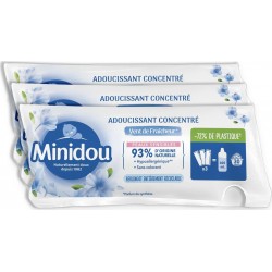 MINIDOU Adoucissant Concentré Vent de Fraîcheur lot de 3 berlingot de 200ml