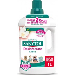 SANYTOL Désinfectant Linge Stop Odeurs Fleurs Blanches le bidon de 1L