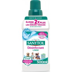 SANYTOL Désinfectant Linge Anti-Odeurs Parfum Fraîcheur Active le bidon de 500ml