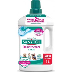 SANYTOL Désinfectant Linge Anti-Odeurs Parfum Fraîcheur Active le bidon de 1L
