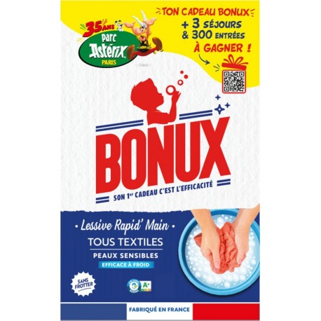 BONUX Lessive Main Rapid' Tous Textiles Effice à Froid 450g