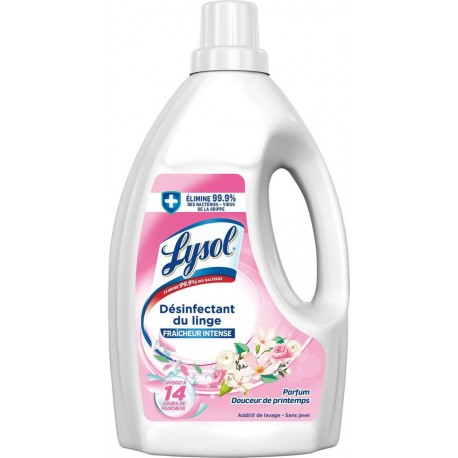 DOUCEUR DE PRINTEMPS LYSOL Liquide désinfectant du linge fraîcheur longue durée le bidon de 1L