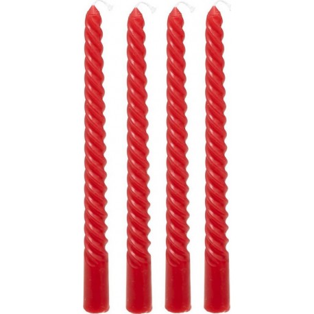 Atmosphera 4 Bougie-bâtons Twist Many Rouge 180g
