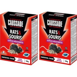 D Lot e 2 Boites Raticide Rats & Souris Pat'appât Espèces Résistantes , Boite