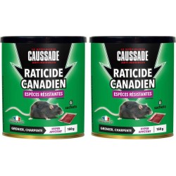 X Lot De 2 Boites Raticide Canadien Espèces Résistantes , Boite De 150grs (6