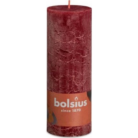 Shine Bolsius Rustiko Bougie En Cire Cylindre Rouge 1 Pièce(s)