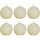 Shine Bougies Boule Rustiques 6 Pcs 76x71 Mm Perle Douce Bolsius