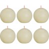 Shine Bougies Boule Rustiques 6 Pcs 76x71 Mm Perle Douce Bolsius