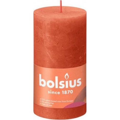 Shine Bolsius Rustiko Bougie En Cire Cylindre Orange 1 Pièce(s)