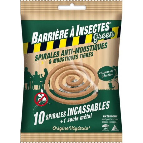 BARRIERE INSECTES Anti moustiques spirales BARRIERE A INSECTES® 10 spirales