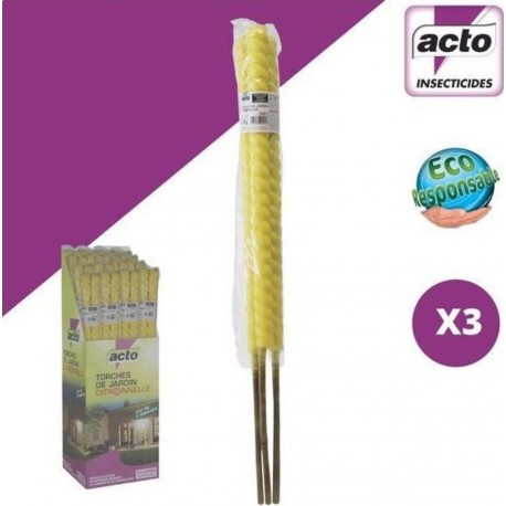 Acto Lot De 3 Torches Citronelle,