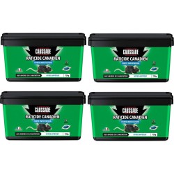 G Pack De 4 Seaux De Raticide Canadien Pat'appât Forte Infestation Boite De 720