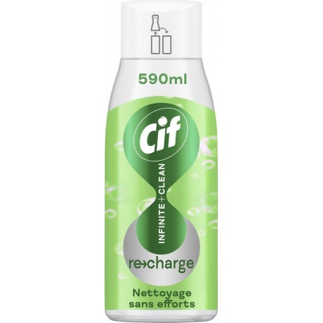 CIF Recharge Nettoyant Ménager Infinite+ Clean Nettoyage sans Efforts la recharge de 590ml