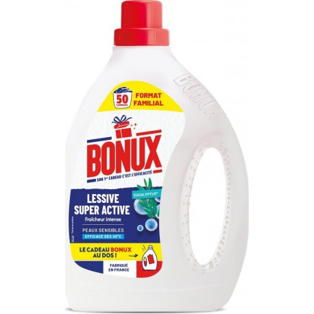 BONUX Lessive liquide Fraîcheur au Bicarbonate la bidon de 1,9L