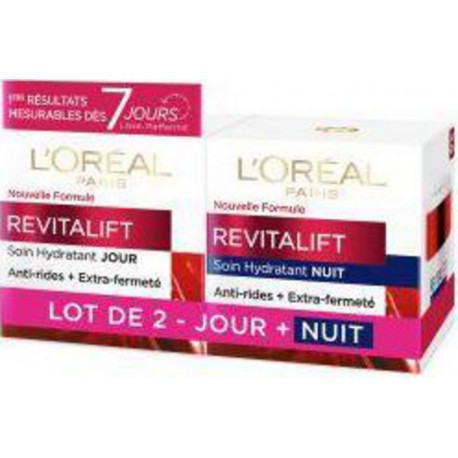 L'Oréal Paris Crème jour/ nuit Revitalift 2x50ml x2 pots 340ml
