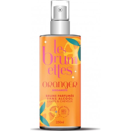 LES BRUMETTES Brume Parfumée Corps Et Cheveux Oranger Bergamote Sans Alcool 250ml