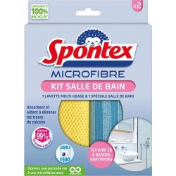 SPONTEX KIT MICROFIBRE SALLE DE BAIN