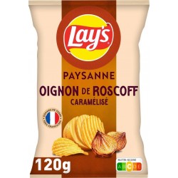 LAY'S CHIPS PAYSANNE SAVEUR OIGNONS DE ROSCOFF CARAMELISES 120G