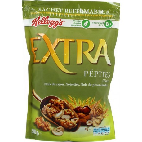 Kellogg's Kellogg’s Extra Pépites 4 Noix 500g (lot de 3)