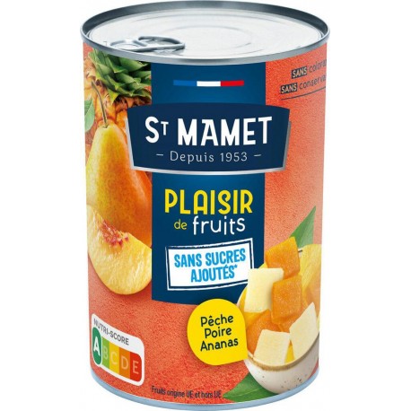 ST MAMET Plaisir de Fruits Pêche Poire Ananas 250g