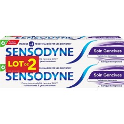 SENSODYNE Dentifrice Soin Gencives Triple Action Nettoyant lot de 2 tubes de 75ml