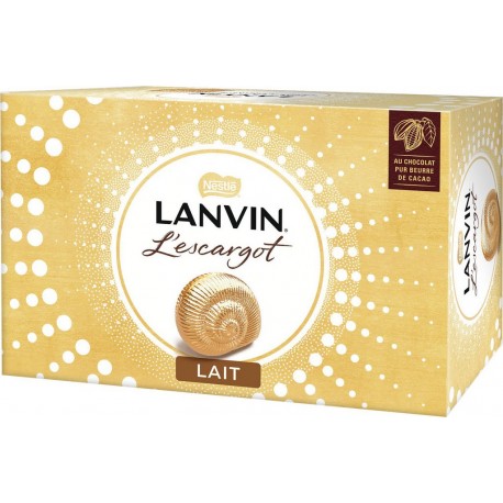 LANVIN Escargots de Chocolat Lait Coeur Praliné 160g