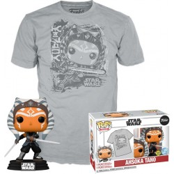 FUNKO Figurine POP! Star Wars Le Mandalorien Ahsoka + Tee-shirt taille M