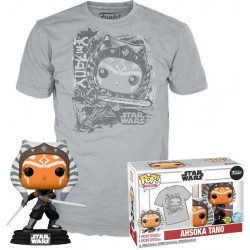 FUNKO Figurine POP! Star Wars Le Mandalorien Ahsoka + Tee-shirt tailleL