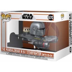 FUNKO Figurine POP! Star Wars The Mandalorian dans N-1 Starfighter N° 670