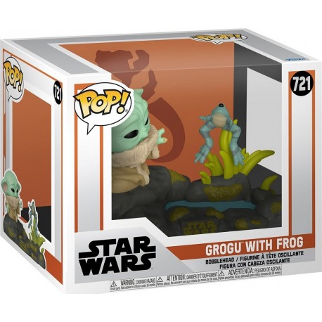 FUNKO Figurine POP! Star Wars The Mandalorian Grogu et grenouille N° 721