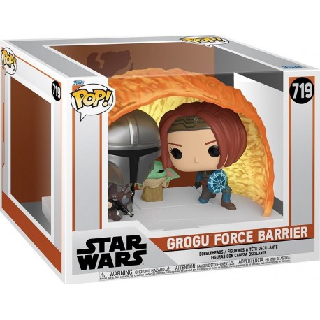FUNKO Figurine POP! Star Wars The Mandalorian Grogu et la barrière de force N° 719