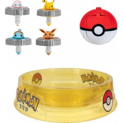 JAZWARES Pokémon Arène de combat avec 4 toupies