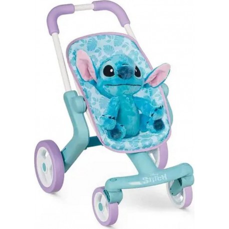 SMOBY Poussette + Peluche Stitch
