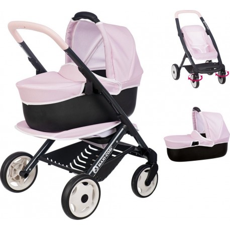 SMOBY Pousette Maxi-cosi + landeau rose