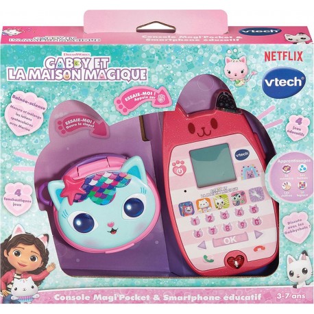 VTECH Bundle console Magi'pocket + smartphone éducatif Gabby et la maison magique