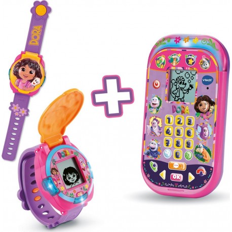 VTECH Bundle Dora montre et smartphone intéractifs