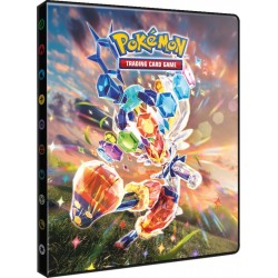 ASMODEE Cahier range-cartes Pokémon Eclat et Violet Couronne Stellaire pour 80 cartes