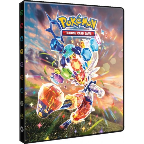 ASMODEE Cahier range-cartes Pokémon Eclat et Violet Couronne Stellaire pour 80 cartes