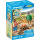 PLAYMOBIL Jeux d'imitation Grand-père petite fille et feu de camp