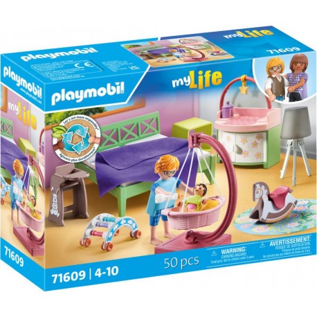 PLAYMOBIL Jeux d'imitation Chambre de parents avec berceau suspendu