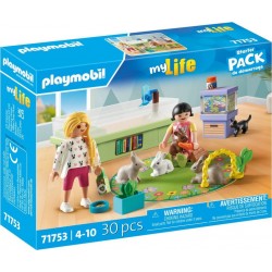 PLAYMOBIL Animalerie avec l'enclos à lapins