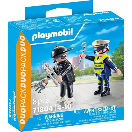 PLAYMOBIL Policier et bandit avec accessoires