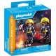 PLAYMOBIL 71885 Duo pompiers avec hache et extincteur 47 pièces