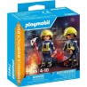 PLAYMOBIL 71885 Duo pompiers avec hache et extincteur 47 pièces
